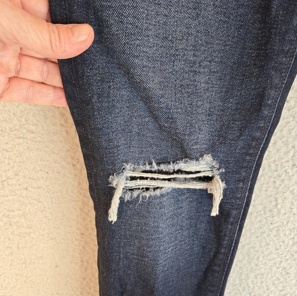 Hudson Womens Collin Midrise Skinny Distressed Blue Denim Jeans Sz 26x29 - Picture 6 of 13